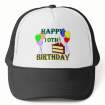 10th Birthday Cake Birthday Design Mesh Hats