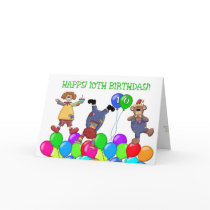 10th Birthday Clowns Balloons cards by StarStock 10th Birthday Clowns Balloons cards