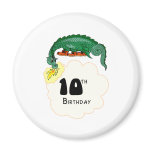 10th Birthday Dragon Fridge Magnets