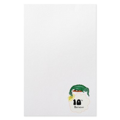 10th Birthday Dragon Custom Stationery by dragons_lair