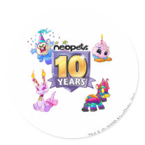 10th Birthday Logo stickers