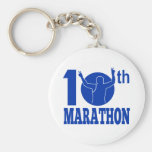 10th marathon race run runner keychains