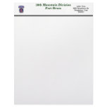 10th Mountai Division Fort Drum veterans patch letterhead