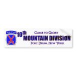 10th Mountain Division Bumper Sticker 10th Mountain Division Bumper Sticker