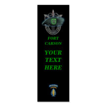 10th special forces green berets group bookmarkers business card