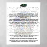 10th special forces veterans vets creed print