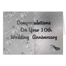10th Wedding Anniversary Cards