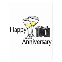 10th Wedding Anniversary Gifts Post Card