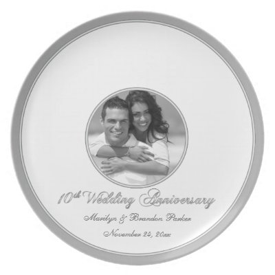 10th Wedding Anniversary Guest Signing Plate