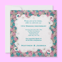 10th Wedding Anniversary invitations