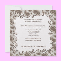 10th Wedding Anniversary invitations