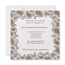10th Wedding Anniversary invitation
