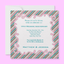 10th Wedding Anniversary invitations