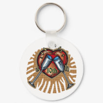 10th wedding anniversary t keychains