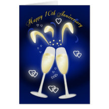 10th Wedding Anniversary Tin Wedding Cards