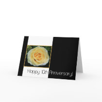 10th Wedding Anniversary - Yellow Rose Cards