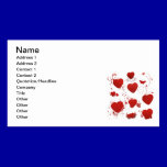 110 red heart shapes swirls wings butterflies business cards