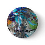 111308 1 166, I Love Art Pinback Button