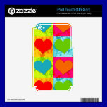 111 COLORFUL GRUNGE HEARTS SQUARES PATTERNS RED BL skins