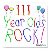 111 Year Olds Rock ! posters