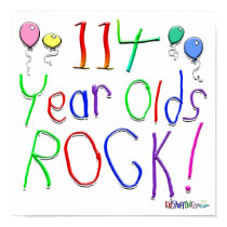 114 Year Olds Rock ! posters
