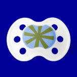 1154 SKY BLUE MEADOW GREEN ASTERISK GRAPHIC CIRCLE pacifiers