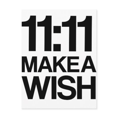 11:11 MAKE A WISH postcard by kerrinsellstshirts