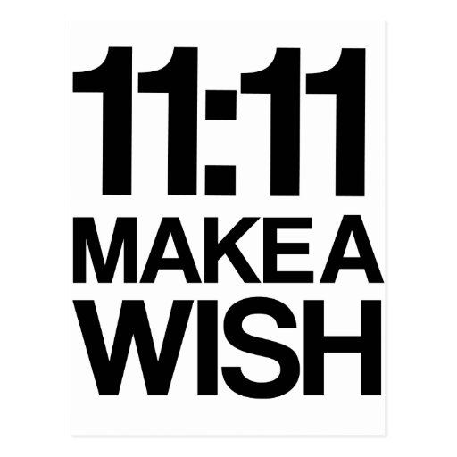 11:11 MAKE A WISH postcard