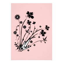 11_492007 ORIENTAL FLOWERS GRAPHIC nature beauty Custom Invitations