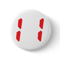 11 eleven  red alarm clock digital number buttons