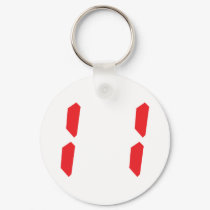 11 eleven  red alarm clock digital number keychains