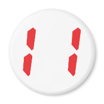 11 eleven red alarm clock digital number magnets by Tomaniac 11 eleven red alarm clock digital number magnets
