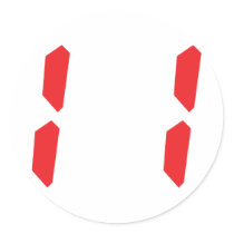 11 eleven  red alarm clock digital number stickers