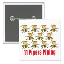 11 Pipers Piping Buttons