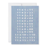 #11 Times Table Collectible Card invitations