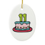 11 Year Old Birthday Cake Ornament