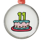11 Year Old Birthday Cake Christmas Ornament