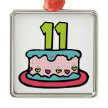 11 Year Old Birthday Cake Ornament