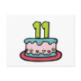 11 Year Old Birthday Cake Postcards