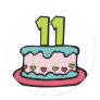 11 Year Old Birthday Cake Stickers