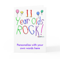 11 Year Olds Rock ! cards