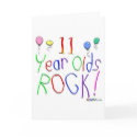 11 Year Olds Rock! Greeting Card
