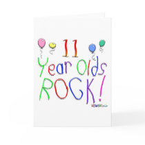 11 Year Olds Rock! Greeting Card by TShirtDotCom 11 Year Olds Rock! Greeting Card