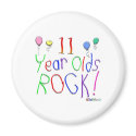 11 Year Olds Rock! Magnet by TShirtDotCom 11 Year Olds Rock! Magnet