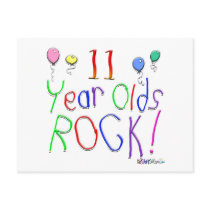 11 Year Olds Rock ! postcards