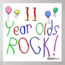 11 Year Olds Rock ! Print