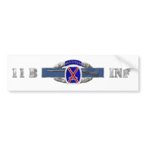 11B 10th Mountain Division Bumper Sticker