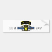 11B Sniper Tab 509th Geronimo Bumper Stickers