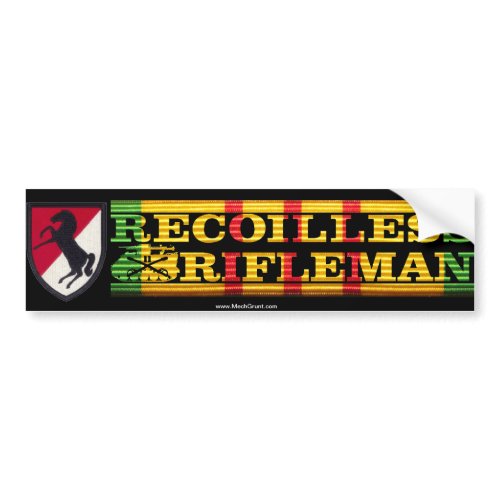 11th ACR 106mm Recoilless Rifleman Sticker zazzle_bumpersticker