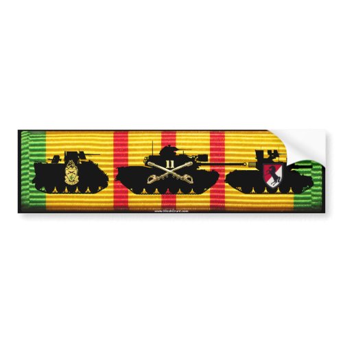 11th ACR Armored Vehicles on VSM Ribbon Bumper Sti bumpersticker